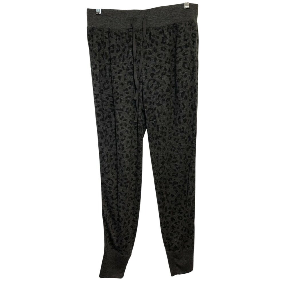 Route 66 Women’s Size Small Gray/Black Animal Print Sweatpants Elastic Waist